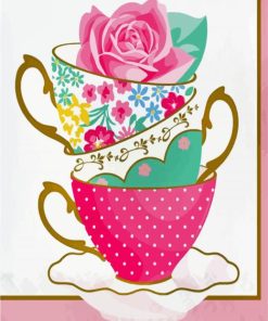Pinky Cups paint by numbers