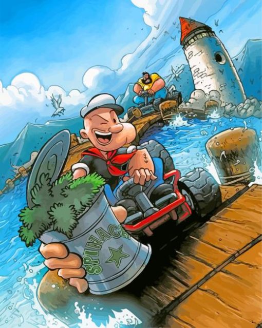 Popeye Anime paint by numbers