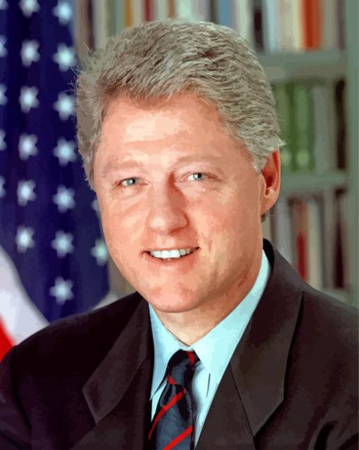 President Bill Clinton paint by numbers