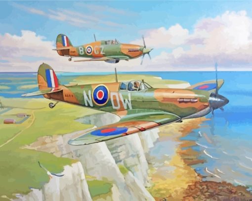 Spitfire And Hurricane paint by numbers