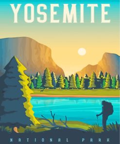 yosemite National Park Poster paint by numbers