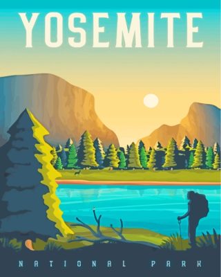 yosemite National Park Poster paint by numbers