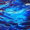 Abstract Blue Water Paint by numbers