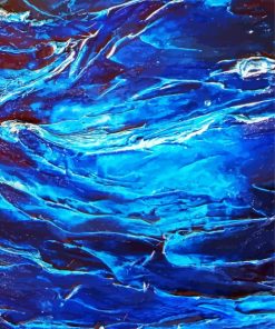 Abstract Blue Water Paint by numbers