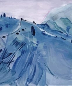 Abstract mountain paint by numbers