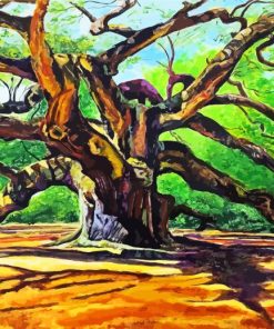 Angel Oak Tree Art paint by numbers