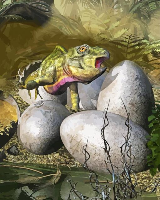 Baby Dino Hatch Piant by numbers