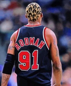 Basketball Player Dennis Rodman paint by numbers