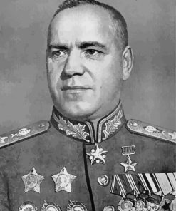 Black And White Georgy Zhukov paint by numbers