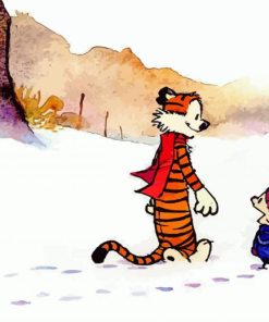 Calvin And Hobbes In Snow paint by numbers