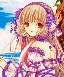 Chobits Anime Girl paint by numbers