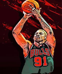 Dennis Rodman Bulls Player paint by numbers