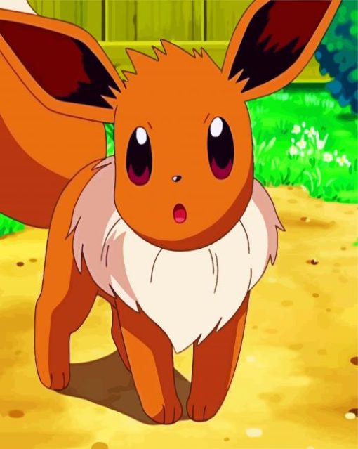 Eevee From Pokemon Sun And Moon paint by numbers