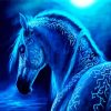 Fantasy Blue Horse Paint by numbers
