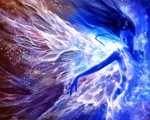 Fantasy Wave Woman Art Paint by numbers