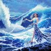 Fantasy Woman With Wave paint by numbers
