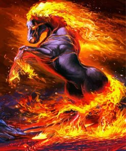 Fire Horse paint by numbers