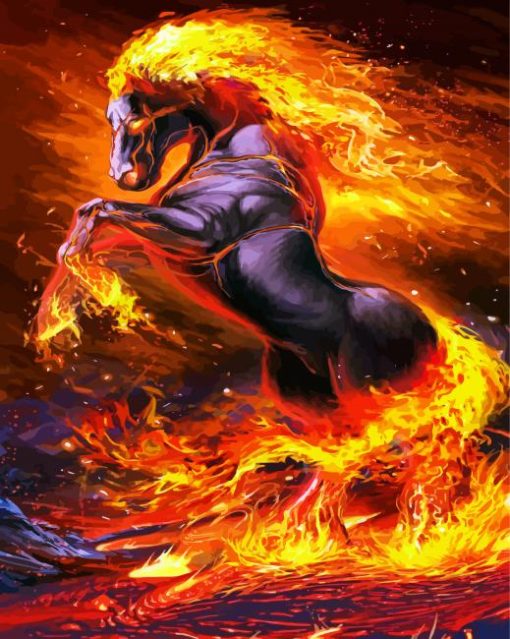 Fire Horse paint by numbers