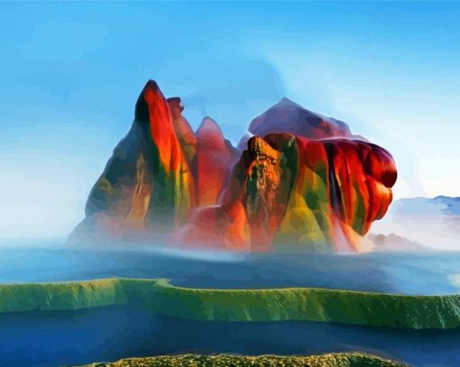 Fly Geyser Nevada paint by numbers