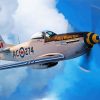 Flying P52 Mustang paint by numbers