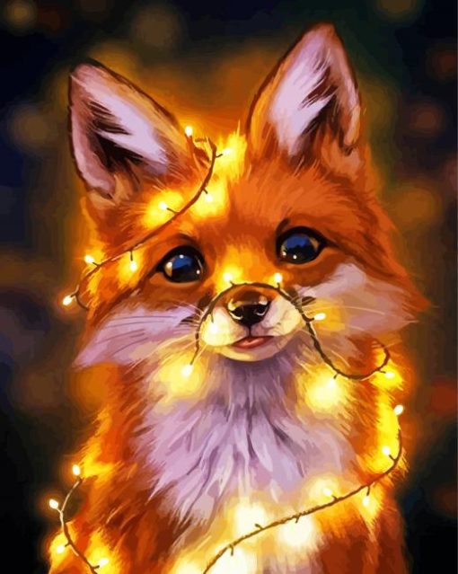 Fox With Lights paint by numbers