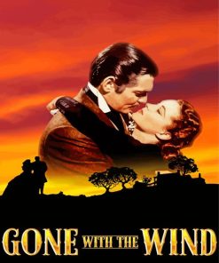 Gone With The Wind Film Poster Paint by numbers