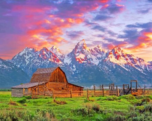 Grand Teton National Park paint by numbers