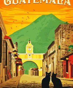 Guatemala City Poster paint by number