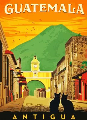 Guatemala City Poster paint by number
