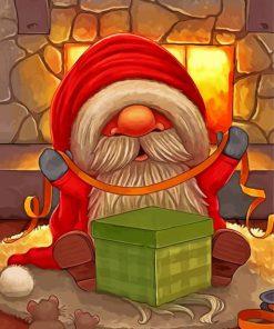 Happy Christmas Gnome paint by number