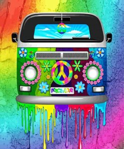 Hippie Van Art paint by numbers