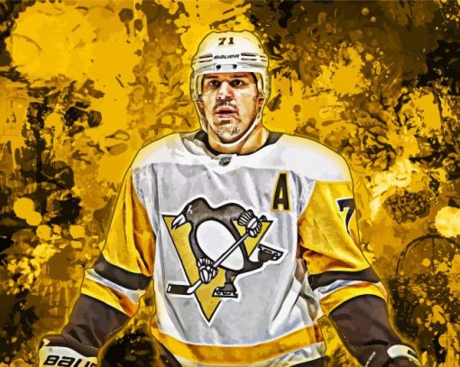 Hockey Player Evgeni Malkin paint by numbers