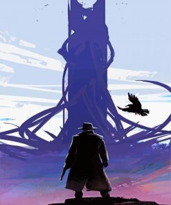 Illustration Dark Tower paint by numbers