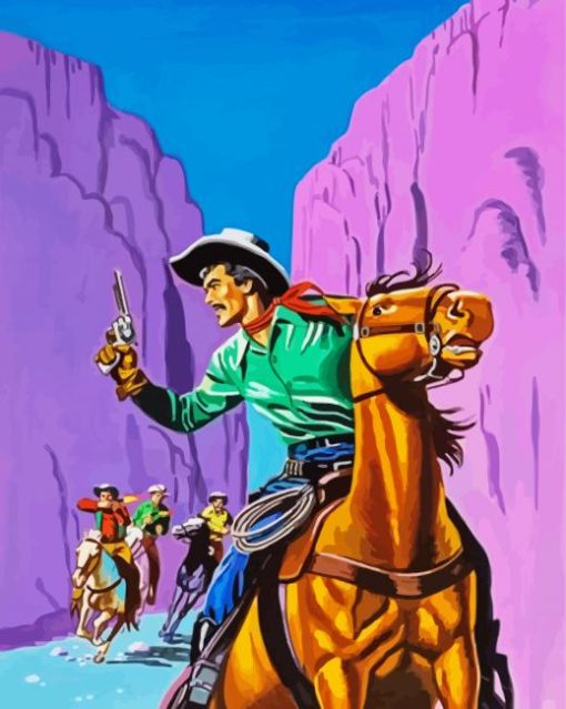 Illustration Mexican Cowboys Paint by numbers