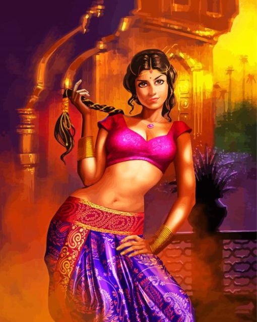 Indian Princess art paint by numbers
