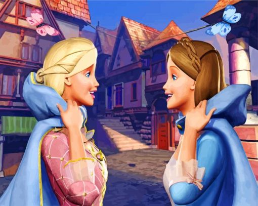 Princesses From Barbie paint by numbers