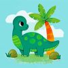 Little Dinosaur Baby paint by numbers