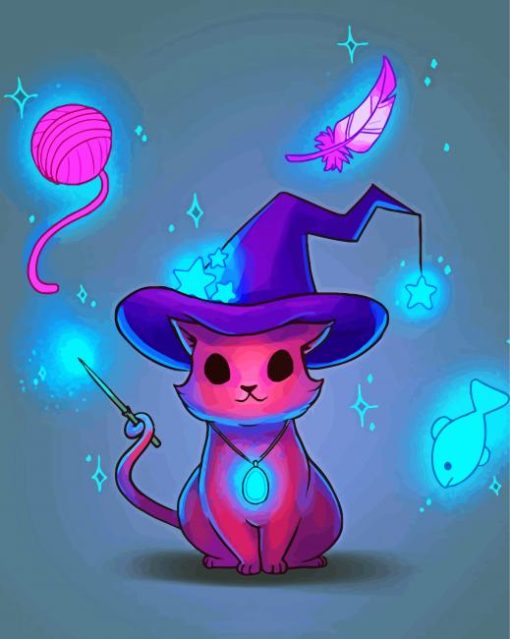 Magic Cat Art paint by numbers