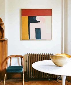 Mid Century Modern Art Abstract paint by numbers