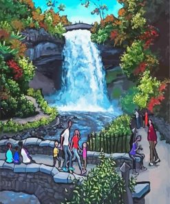 Minnehaha falls art paint by numbers