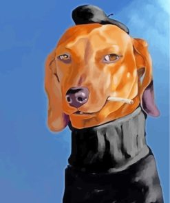 Mr Dachshund Dog Paint by number