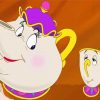 Mrs Potts And Chip paint by numbers