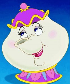 Mrs Potts Disney Character paint by numbers