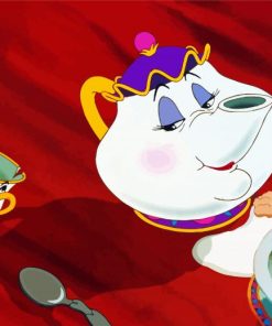 Mrs Potts Disney paint by numbers