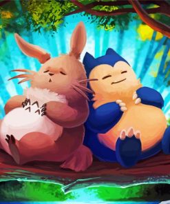 My Neighbor Totoro Snorlax paint by numbers