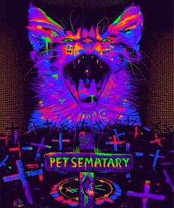 Pet Sematary Neon Art paint by numbers