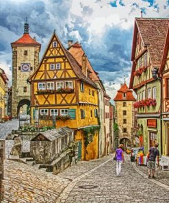Rotenburg Germany Streets Paint by numbers