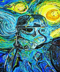 Stormtrooper starry night paint by numbers