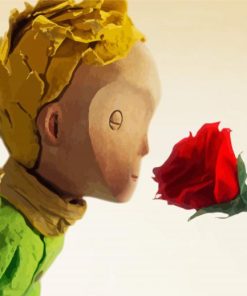 The Little Prince Smelling Flower paint by number