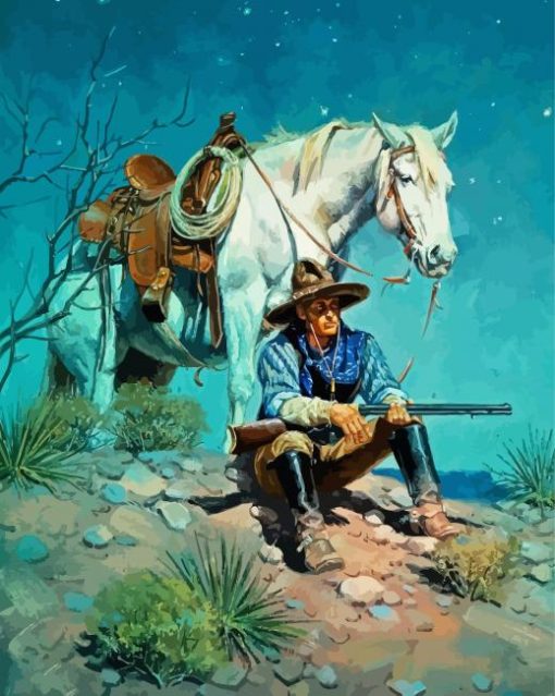 The Mexican Cowboy paint by numbers